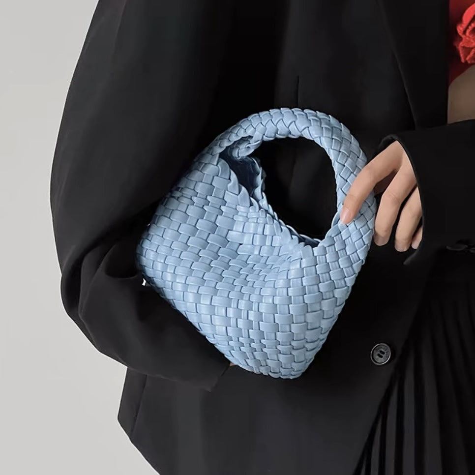 handmade woven bag summer high-end niche design women's bag handbag shoulder bag vegetable basket Ins bag