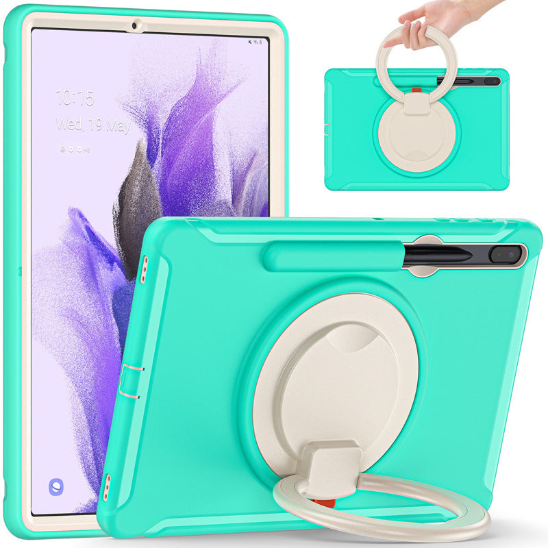 Suitable for Samsung Tab S7 S8 silicone drop-resistant tablet case PC bracelet rotating bracket S7Plus protective case