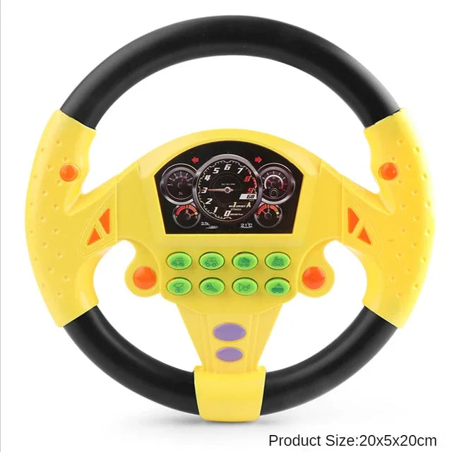 Children Eletric Simulation Steering Wheel Toys Gifts Light Sound Musical Stroller Simulate Driving Car Vocal Toy for Kids