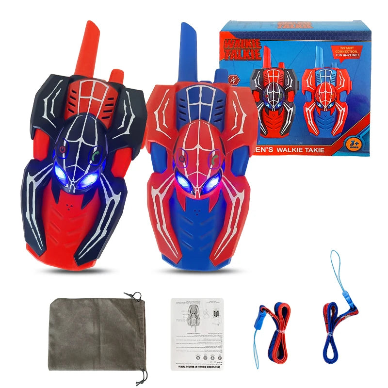 Spider Walkie Talkie for Kids, 2 Pack, Long Range Communication, Adventure Game Toy