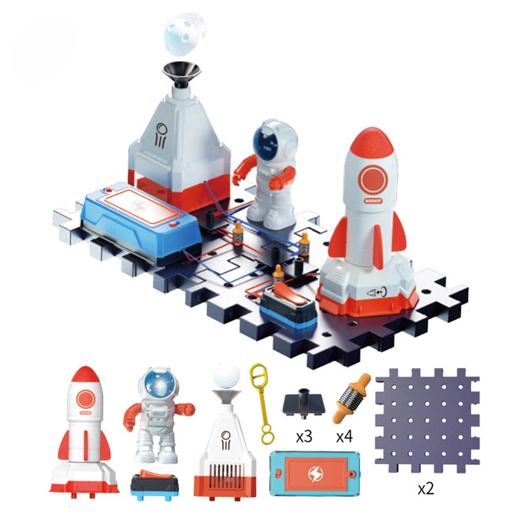 Science Toy DIY Electronic Blocks Kits Children Circuits Educational Toys Exploration Equipment Set Physical Toys for Kids