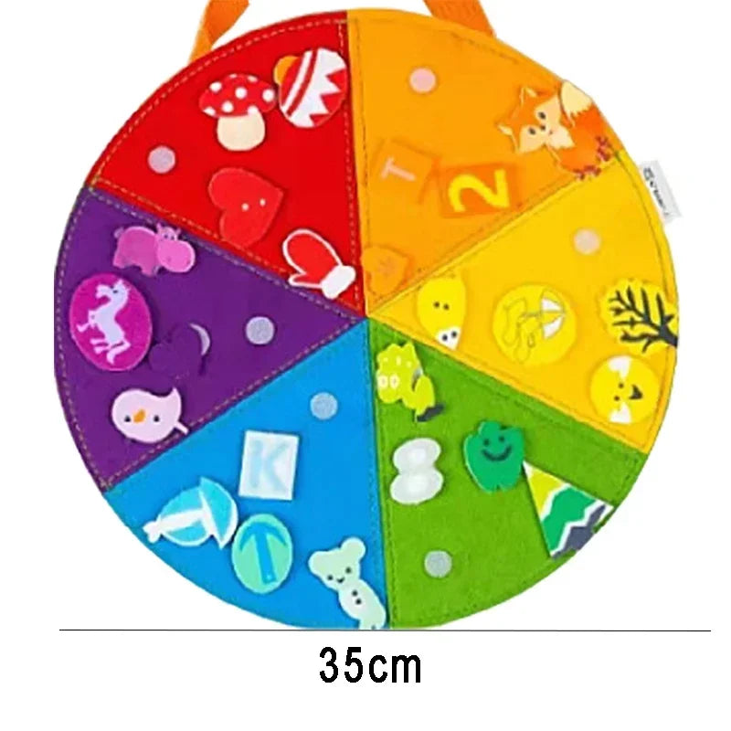 Baby Sensory Busy Board Montessori Toys, Animal Shapes Cognition Fine Motor Training Educational Game, Portable Autism Toys