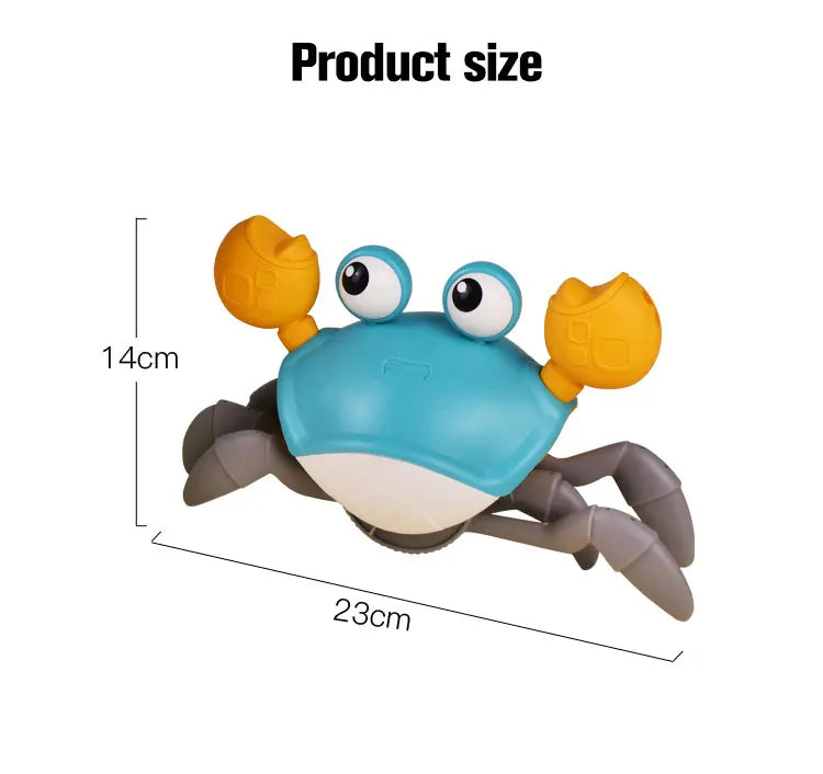 Mechanical Crab Escape Crabs Baby Crawling Crab Musical Dancing Moving Toy Run Away Toy for Babies Crawling Interactive Toys