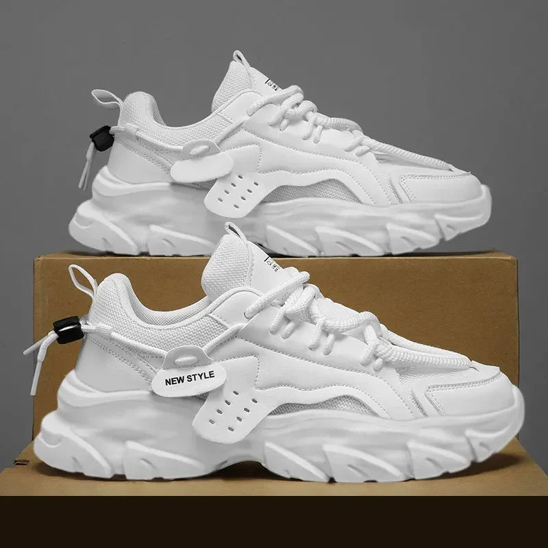 Mens Shoe Breathable Thick Soled Casual Sneakers Outdoor Running Four Seasons New Tennis Men Soft Soles Comfort Male Sneakers
