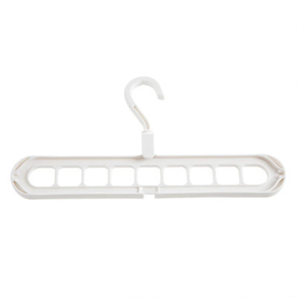 Clothes Hanger Nine Hole Wardrobe Organizer Space Saving Home Household Multi-Functional Drying Rack Plastic Storage