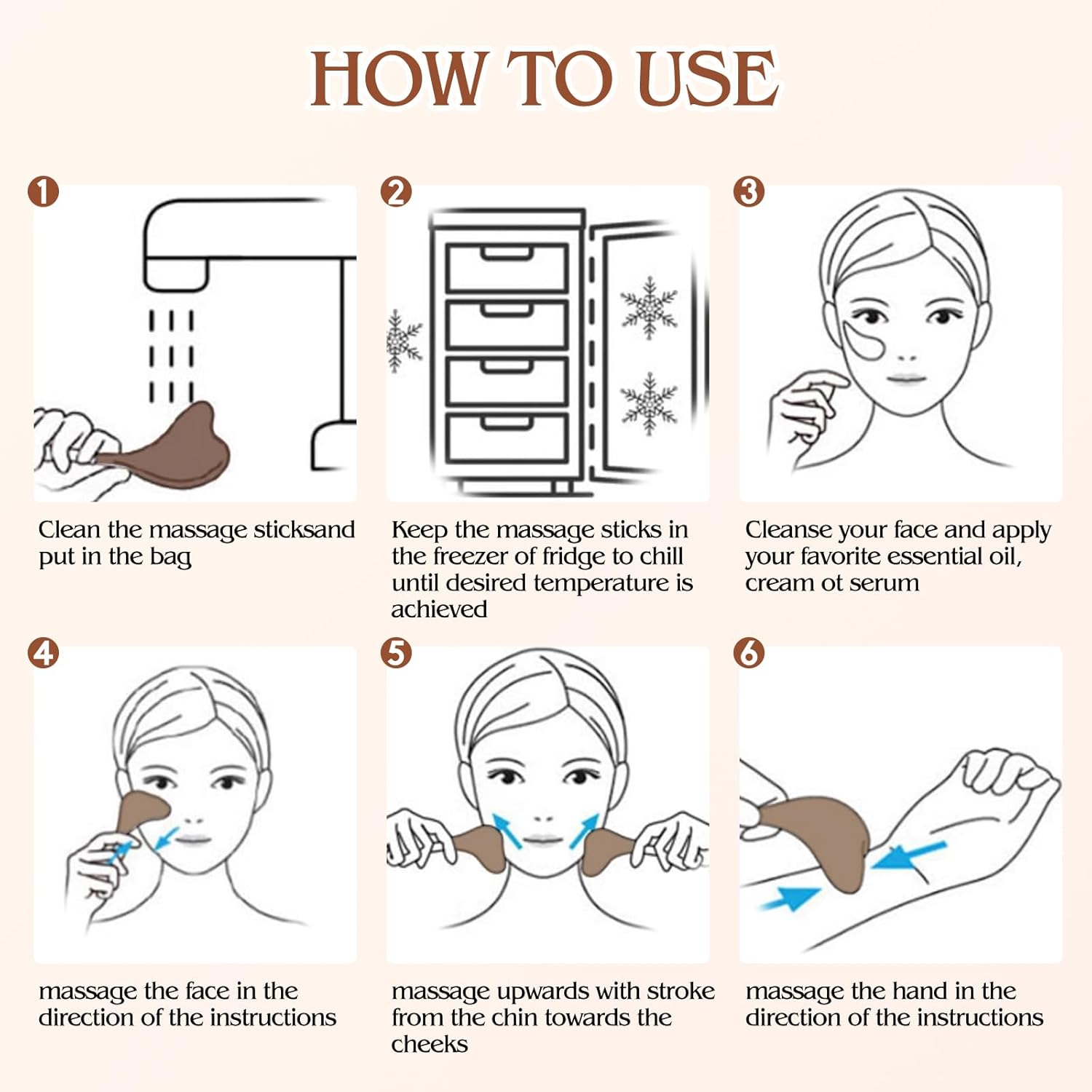 2pcs Ice Globes Stainless Steel Gua Sha Massage Cryo Sticks Facial Cooling Roller Skin Care Tool for Puffy Eye and Skin Tighten