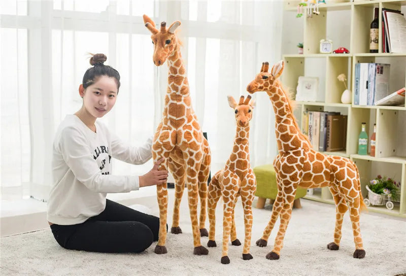 50-120cm Giant Real Life Giraffe Plush Toys High Quality Stuffed Animals Dolls Soft Kids Children Baby Birthday Gift Room Decor