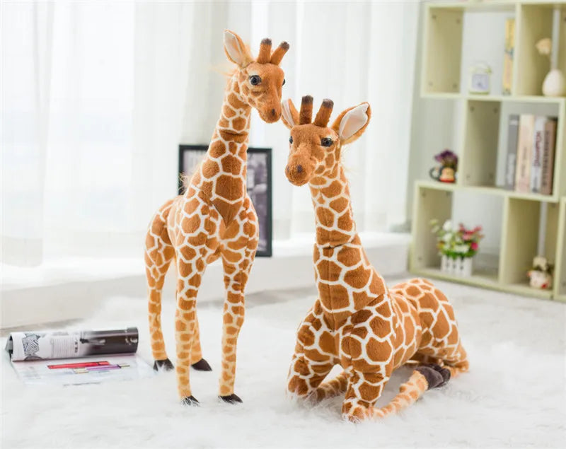 50-120cm Giant Real Life Giraffe Plush Toys High Quality Stuffed Animals Dolls Soft Kids Children Baby Birthday Gift Room Decor