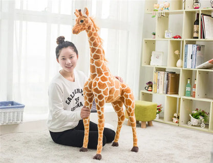 50-120cm Giant Real Life Giraffe Plush Toys High Quality Stuffed Animals Dolls Soft Kids Children Baby Birthday Gift Room Decor