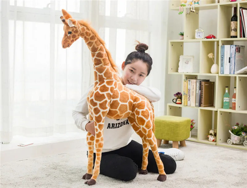 50-120cm Giant Real Life Giraffe Plush Toys High Quality Stuffed Animals Dolls Soft Kids Children Baby Birthday Gift Room Decor