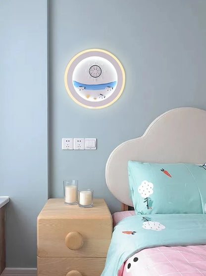 Marine Decorative Wall Lamps Mediterranean Bedside Cartoon LED Lighting Bedroom Background Lamp Cute Children's Room Wall Lights