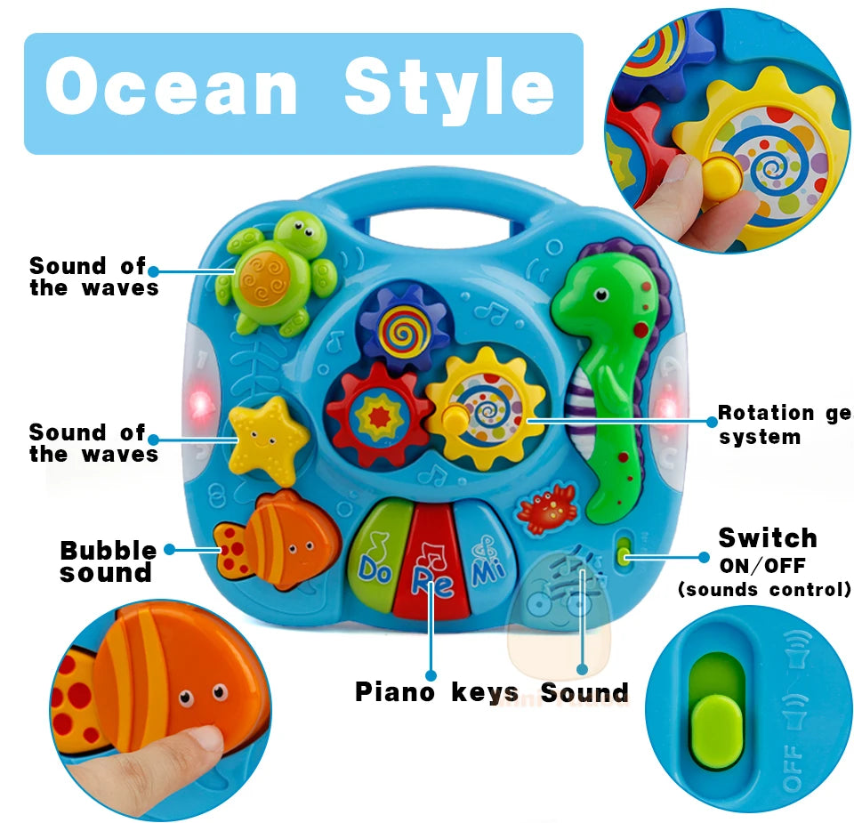 Music Table Baby Toys Learning Machine Educational Toy Music Learning Table Toy Musical Instrument for Toddler 6 months+