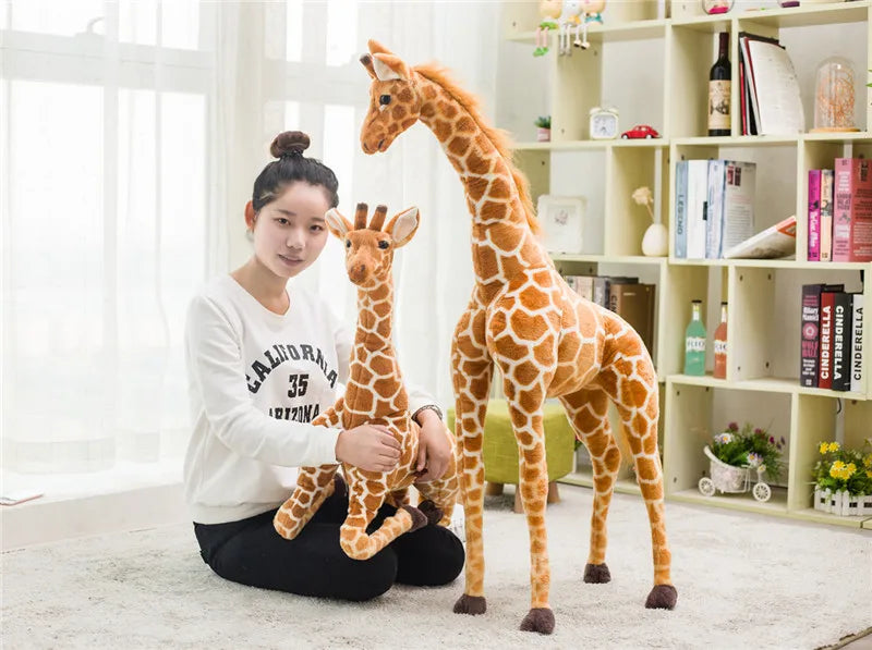 50-120cm Giant Real Life Giraffe Plush Toys High Quality Stuffed Animals Dolls Soft Kids Children Baby Birthday Gift Room Decor