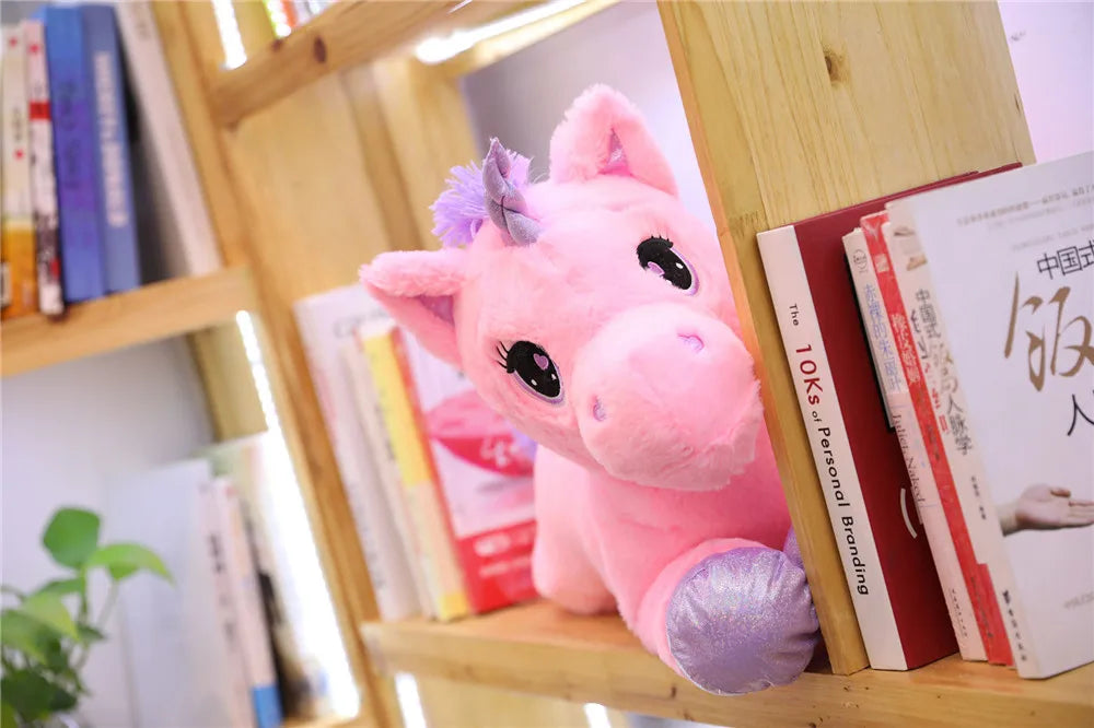 Giant Size 110/60cm Kawaii Unicorn Plush Toy Soft Stuffed Popular Cartoon Doll Animal Horse High Quality Toys For Children Girls