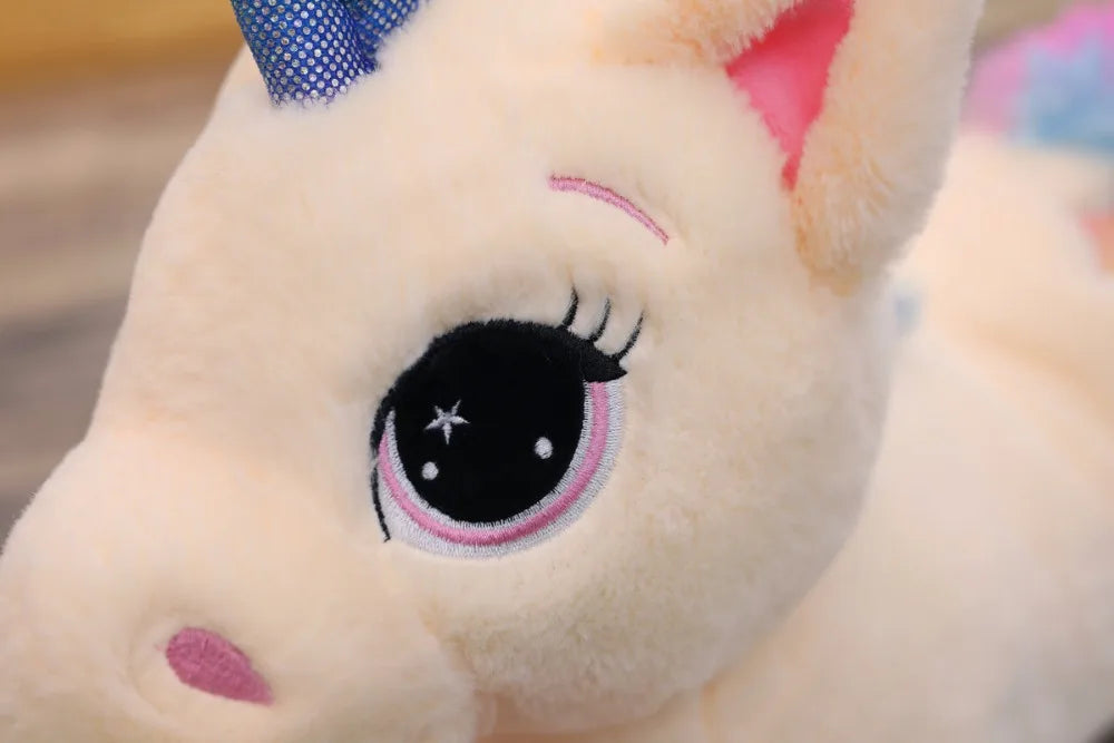 Giant Size 110/60cm Kawaii Unicorn Plush Toy Soft Stuffed Popular Cartoon Doll Animal Horse High Quality Toys For Children Girls