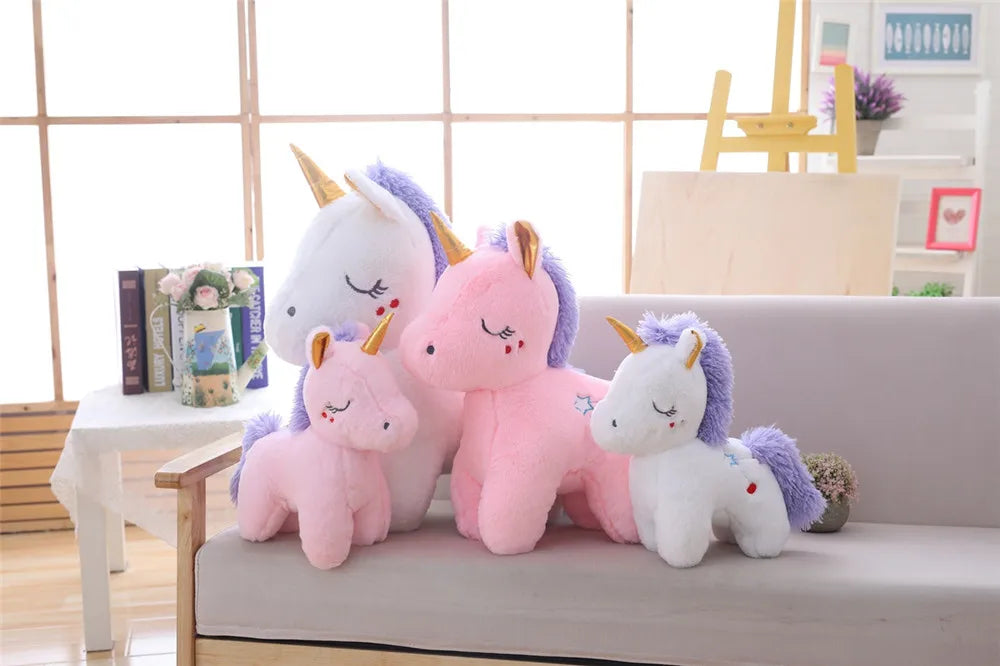 Giant Size 110/60cm Kawaii Unicorn Plush Toy Soft Stuffed Popular Cartoon Doll Animal Horse High Quality Toys For Children Girls