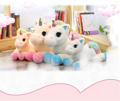 Giant Size 110/60cm Kawaii Unicorn Plush Toy Soft Stuffed Popular Cartoon Doll Animal Horse High Quality Toys For Children Girls