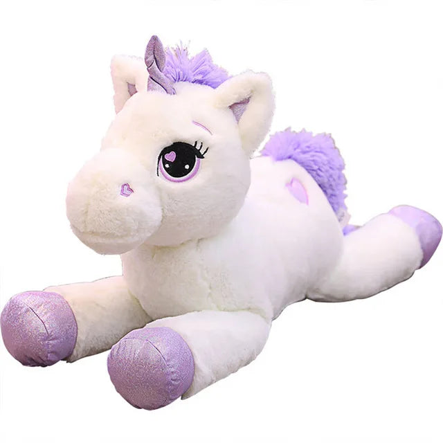 Giant Size 110/60cm Kawaii Unicorn Plush Toy Soft Stuffed Popular Cartoon Doll Animal Horse High Quality Toys For Children Girls