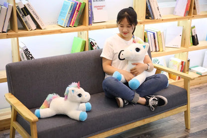 Giant Size 110/60cm Kawaii Unicorn Plush Toy Soft Stuffed Popular Cartoon Doll Animal Horse High Quality Toys For Children Girls