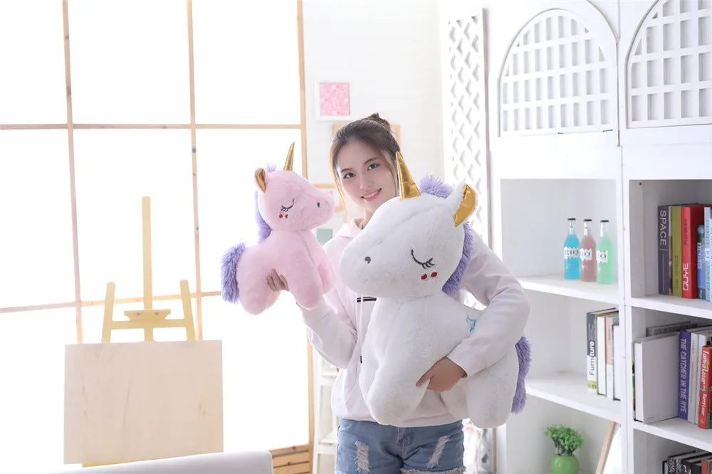 Giant Size 110/60cm Kawaii Unicorn Plush Toy Soft Stuffed Popular Cartoon Doll Animal Horse High Quality Toys For Children Girls