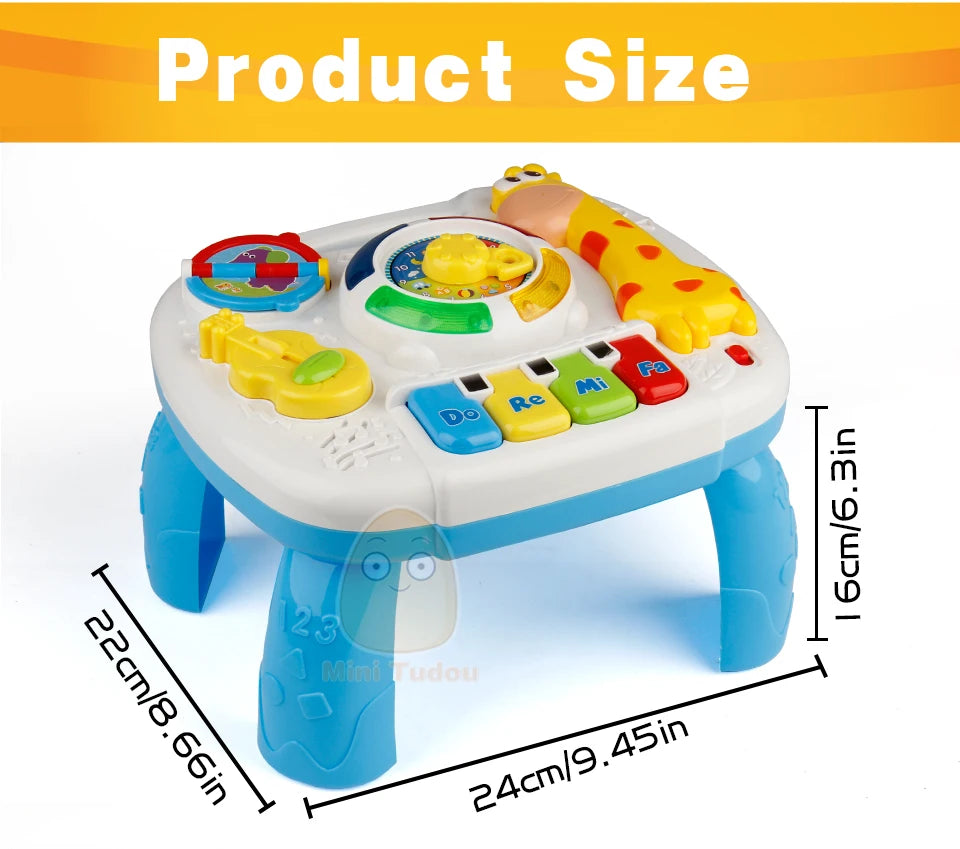 Music Table Baby Toys Learning Machine Educational Toy Music Learning Table Toy Musical Instrument for Toddler 6 months+