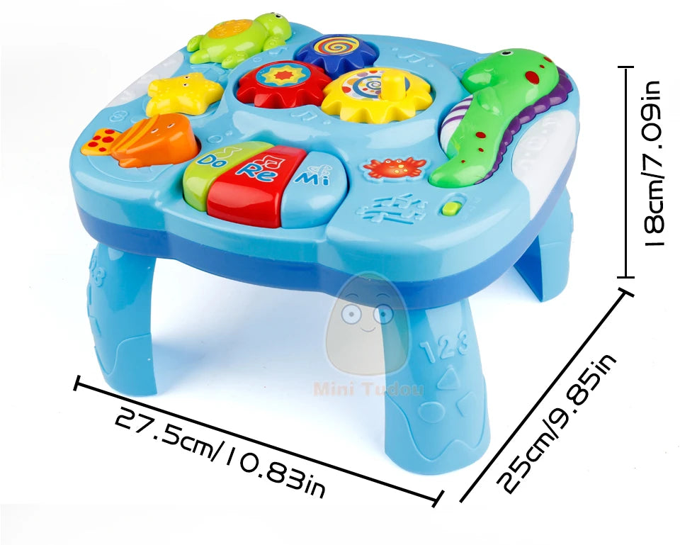 Music Table Baby Toys Learning Machine Educational Toy Music Learning Table Toy Musical Instrument for Toddler 6 months+