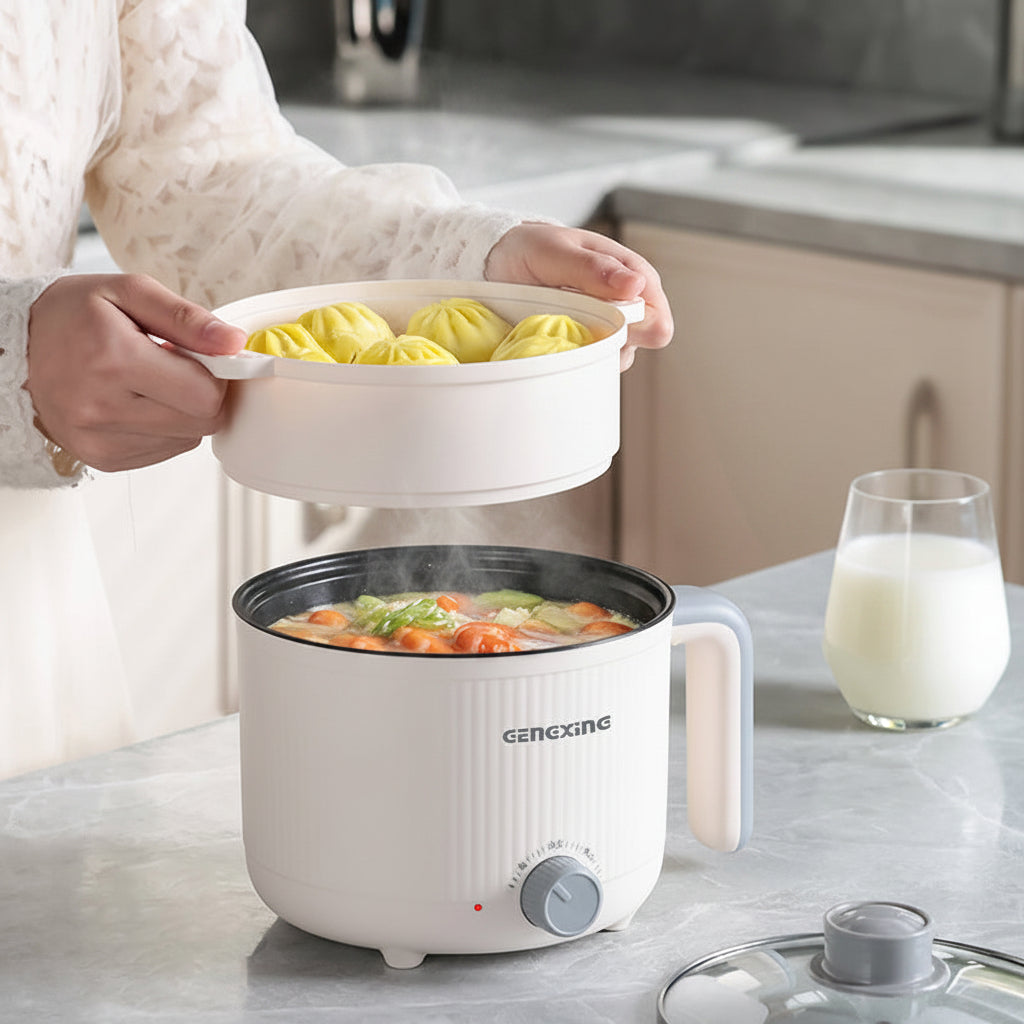 Multi-functional Electric Cooking Pot Household Dormitory Small Electric Pot for Cooking Noodles and Cooking Pot Small Quick-heating Pot Mini Electric Cooking Pot