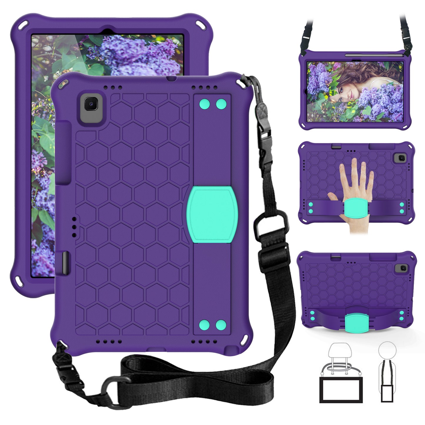 Applicable ipad10.2 inch protective case silicone mini5 drop-resistant iPad9.7 handheld air3 full cover air4