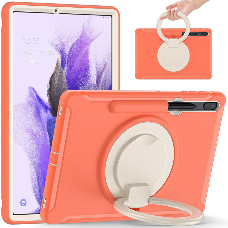 Suitable for Samsung Tab S7 S8 silicone drop-resistant tablet case PC bracelet rotating bracket S7Plus protective case