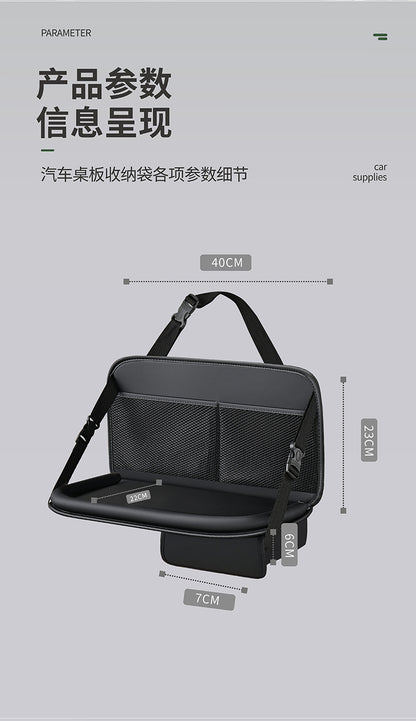 Car Seat Back Storage Bag Leather Tablet Holder Storage Box Dining Table Car Seat Back Hanging Bag