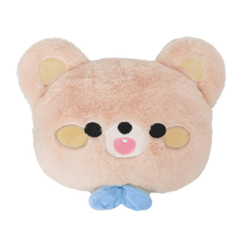 Cartoon car headrest neck pillow bear car sedentary not tired waist pillow four seasons universal car pillow