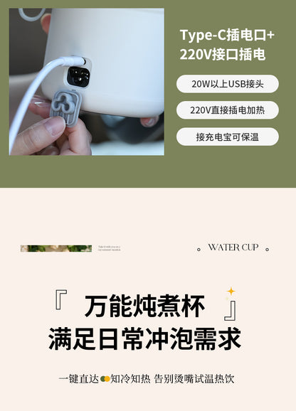 Travel Car Kettle Burning Water Cup Portable Kettle Small Constant Temperature Pot Electric Water Cup Heating Thermos Cup