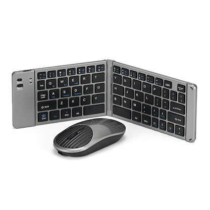 Wireless keyboard and mouse suit Bluetooth folding keyboard for mobile phone tablet laptop desktop computer built-in charging
