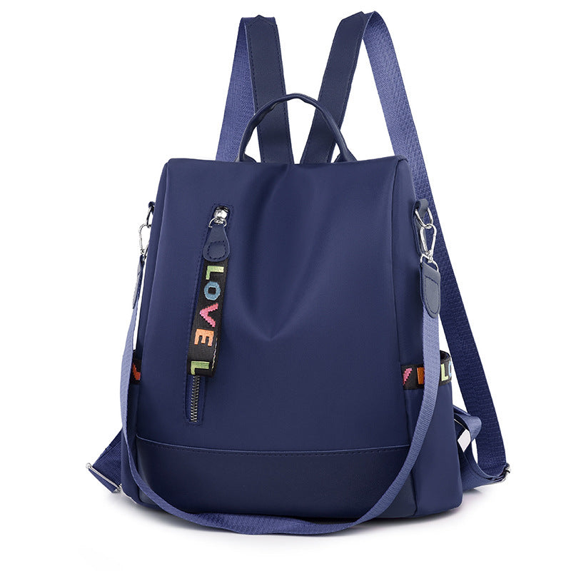 Korean style new fashion Oxford cloth casual women's backpack lightweight waterproof shopping storage anti-theft travel bag
