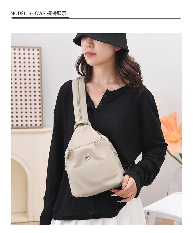Niche High-End Mini Backpack, New Style, Simple and Versatile, Anti-Theft Women's Chest Bag, Fashionable and Lightweight Women's Bag