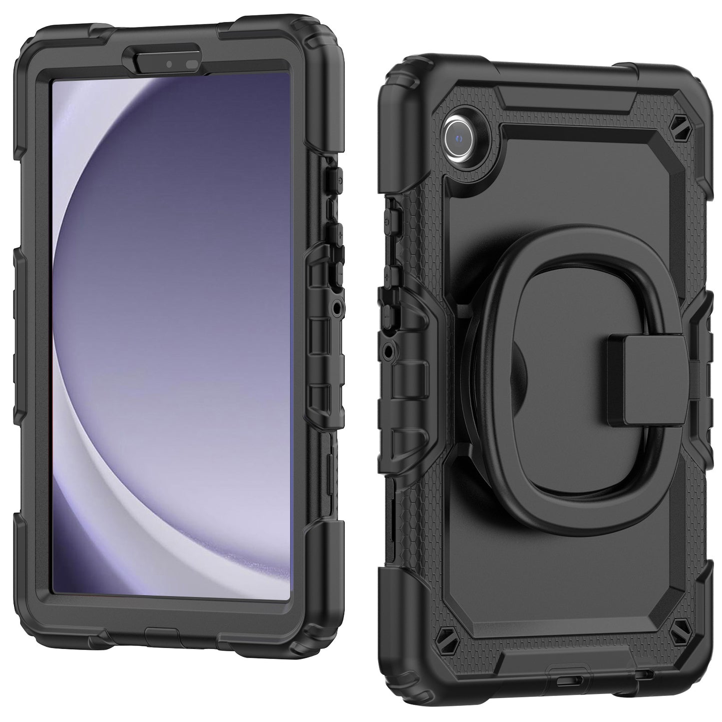 Applicable to Samsung Tab A9 silicone + PC protective case 8.7-inch rotating bracelet X115 multi-functional drop-resistant tablet case