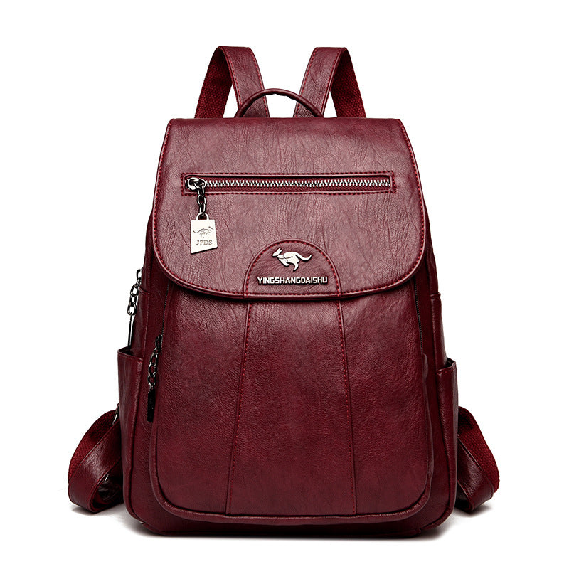 Women's Backpack 2026 Autumn and Winter New Large Capacity Casual Shoulder Bag Fashion College Student Travel Bag One-Piece Generation