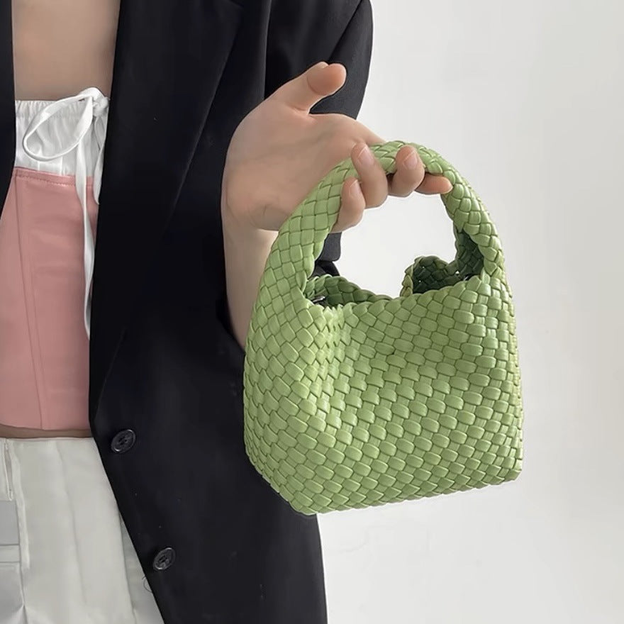 handmade woven bag summer high-end niche design women's bag handbag shoulder bag vegetable basket Ins bag
