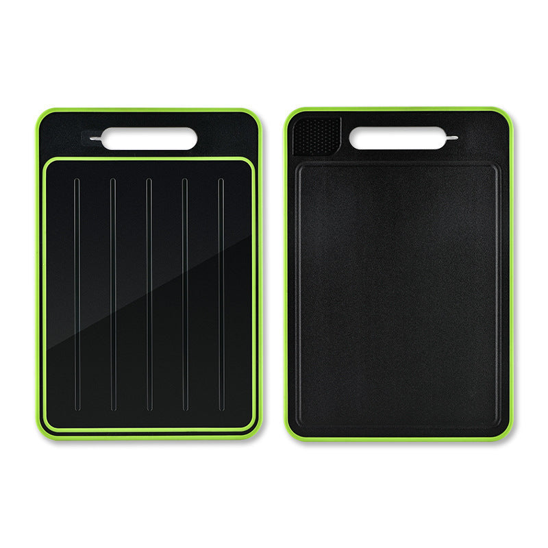 Stainless Steel Multifunctional Cutting Board with Knife Sharpener, Garlic Grinder, Meat Cutting Board, Aluminum Alloy Double-Sided Thawing Cutting Board