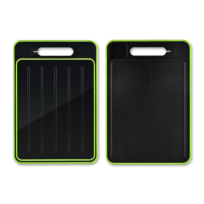 Stainless Steel Multifunctional Cutting Board with Knife Sharpener, Garlic Grinder, Meat Cutting Board, Aluminum Alloy Double-Sided Thawing Cutting Board