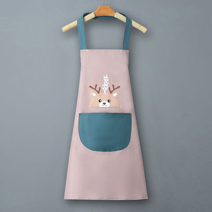 Logo advertising custom apron waterproof and oil-proof pvc kitchen cooking custom waist household a wholesale