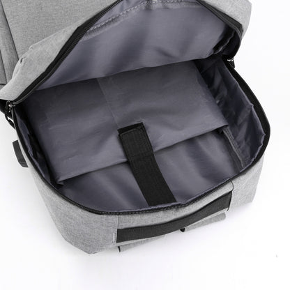 Cross-border New Three-piece Backpack Business Gift suit Computer Backpack Korean Solid Color Simple Junior School Bag