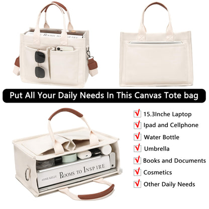 New Women's Large Canvas Handbag Laptop Crossbody Bag Mummy Bag Daily Bag Handbag