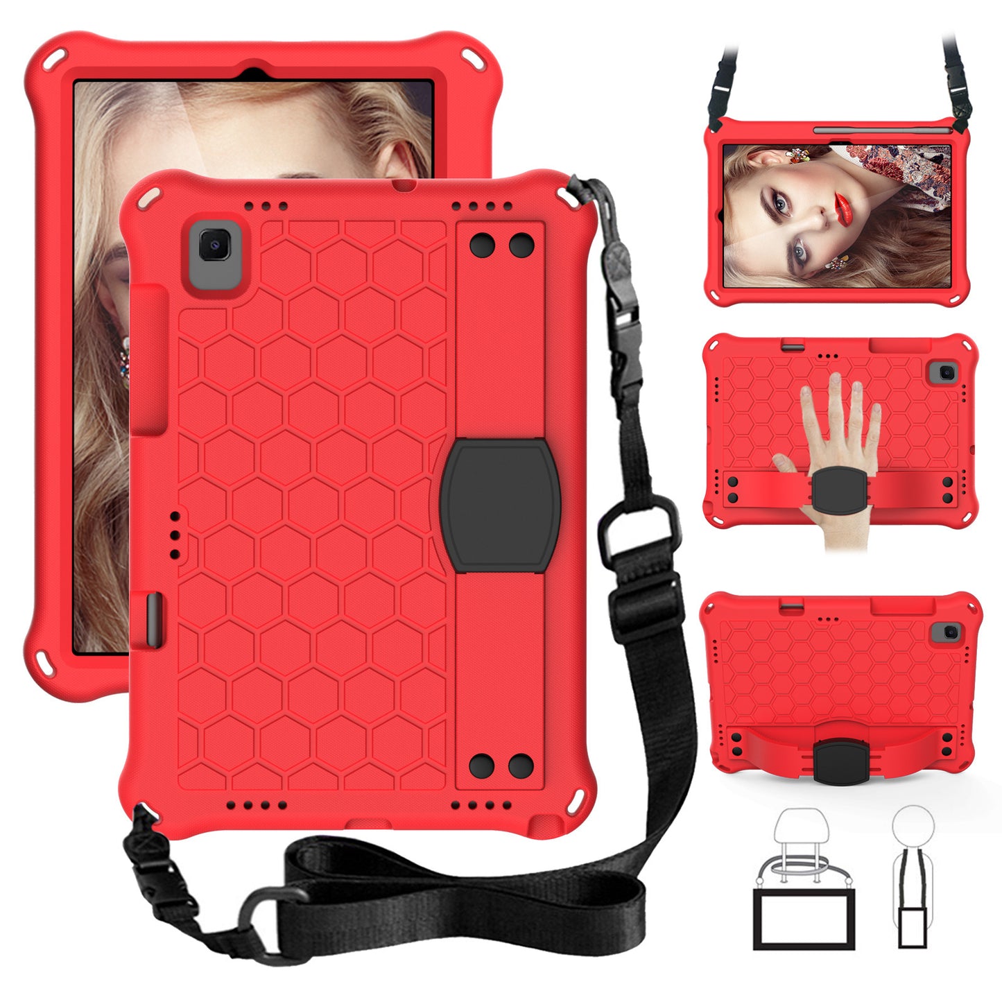 Applicable ipad10.2 inch protective case silicone mini5 drop-resistant iPad9.7 handheld air3 full cover air4