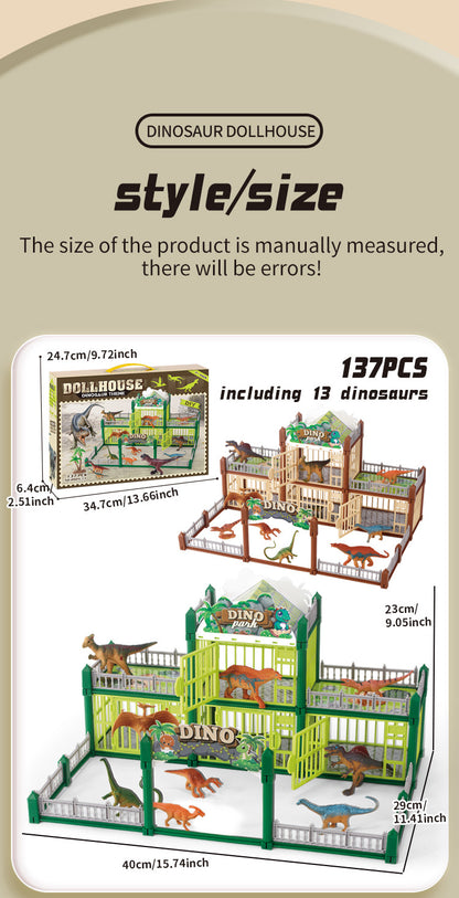 New DIY Dinosaur Park Model Children's Simulated Animal Toys Boys Educational Assembly Model Toys Birthday Gifts