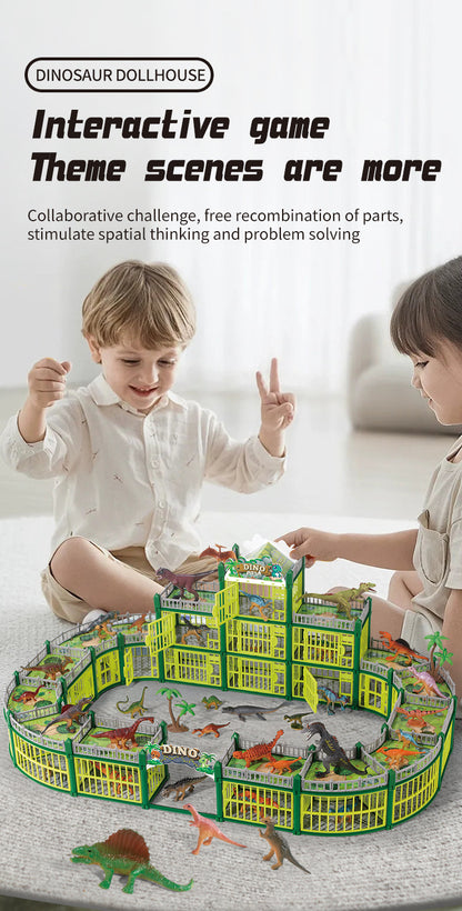 New DIY Dinosaur Park Model Children's Simulated Animal Toys Boys Educational Assembly Model Toys Birthday Gifts