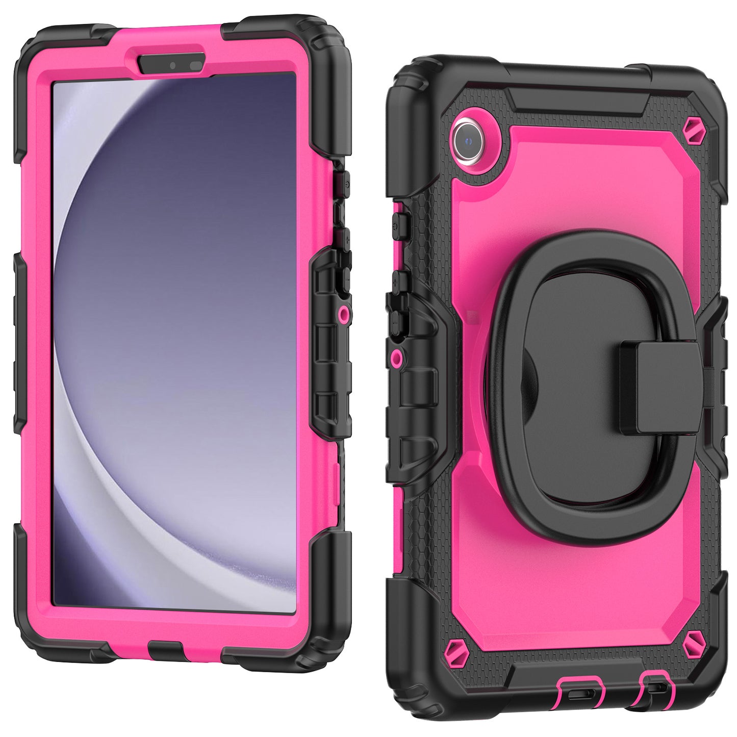 Applicable to Samsung Tab A9 silicone + PC protective case 8.7-inch rotating bracelet X115 multi-functional drop-resistant tablet case