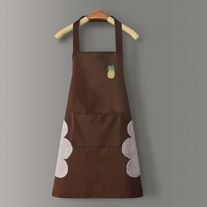 Logo advertising custom apron waterproof and oil-proof pvc kitchen cooking custom waist household a wholesale