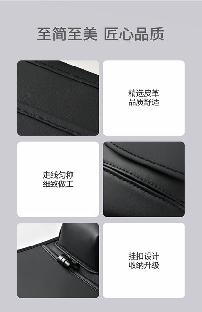 Car Seat Back Storage Bag Leather Tablet Holder Storage Box Dining Table Car Seat Back Hanging Bag