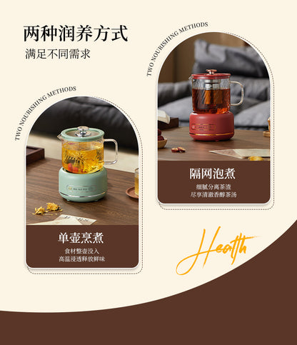 Multi-functional Flower Tea Pot Household Health Pot Mini Glass Boiling Kettle Small Health Cup Gift Electric Stew Cup for Tea